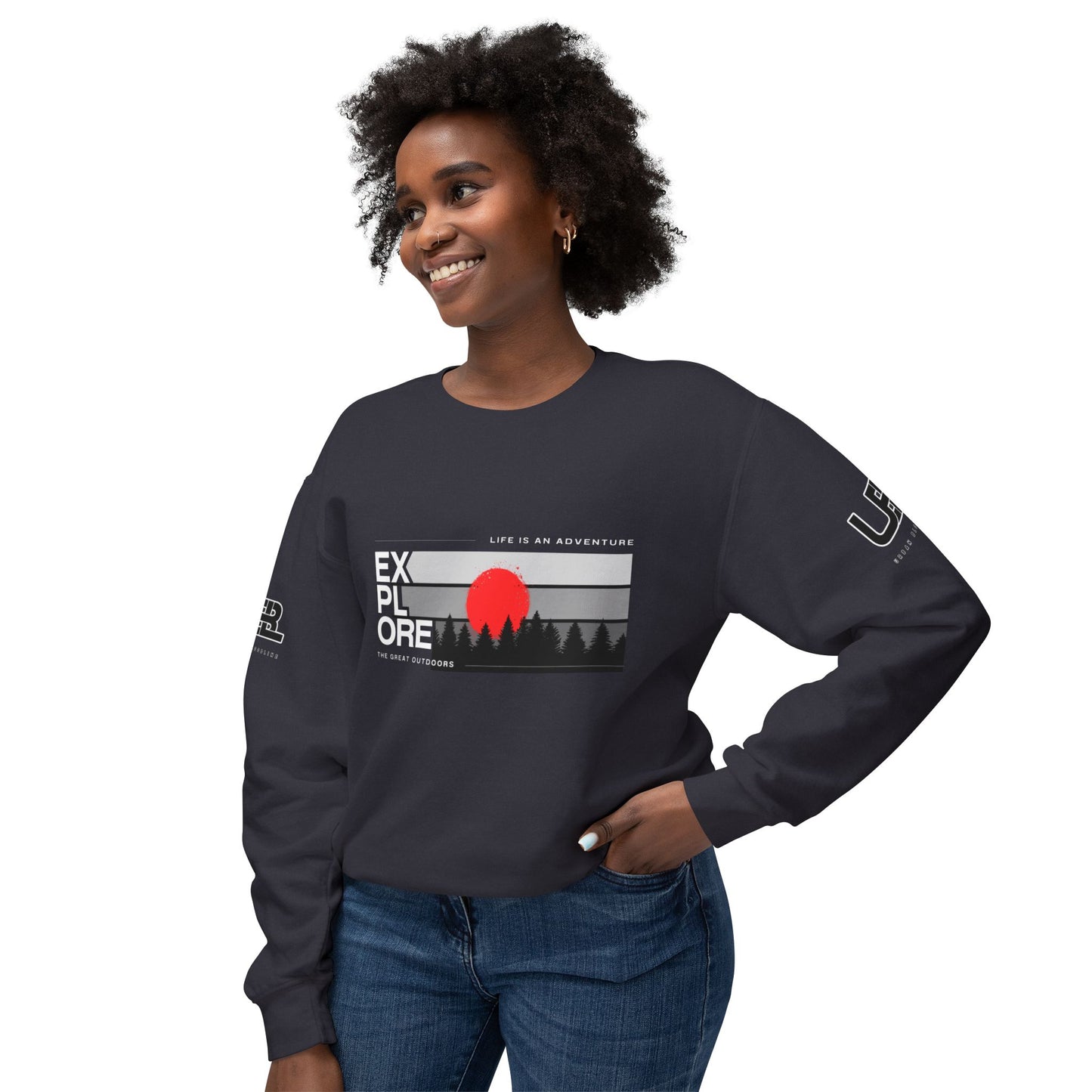 Explore Unisex Lightweight Crewneck Sweatshirt